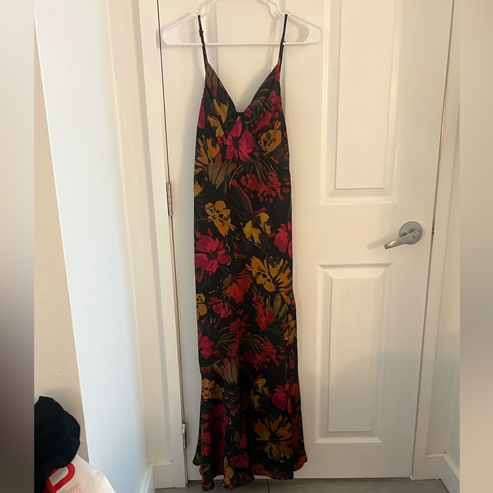 Floral Maxi Dress with Spaghetti Straps